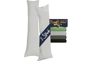 ‎MARIE´S HOME Marie´s Home 2 Stück Bezug 40 x 200 cm für Seitenschläfer- & Schwangerschaftskissen 1613.2353, Silber