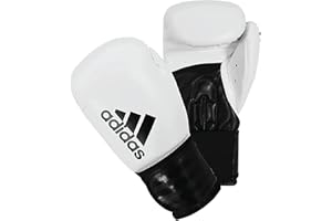 adidas Hybrid 100 Boxing Gloves Intermediate Level PU Training, Heavy Boxing Bag Workouts & Sparring, Mitts, MMA, Kickboxing, Gym Work,Men, Women, Adult,Kids, Fitness 6oz,8oz,10oz,12oz,14oz,16oz
