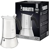 Bialetti - Venus: 10 Cups Ocak &Uuml;st&uuml; Espresso Pişirici - 460ml - G&uuml;m&uuml;ş Renk - Paslanmaz &Ccedil;elik G&ouml;vde - Patentli G&uuml;venlik Valfi 