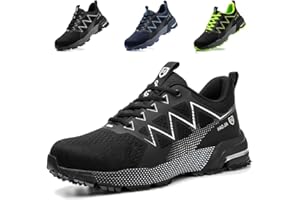 AFJYG Sicherheitsschuhe Herren Atmungsaktiv Arbeitsschuhe Damen Leicht Sportlich Stahlkappenschuhe rutschfest Schutzschuhe
