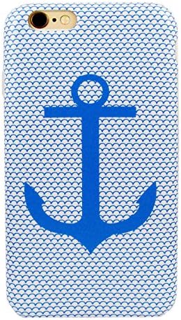 Miss Lovie Silicone Case Nautical Anchor White Blue Matt