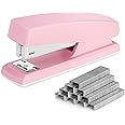 Deli Stapler, Desktop Staplers with 640 Staples, Office Stapler,25 Sheet Capacity, Pink