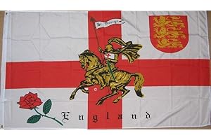 ANICEMOON England Rose and Lion Charger St George 5'x3' Flag