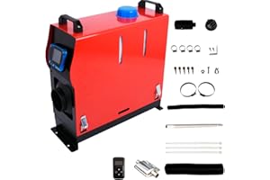 MYDD8 Diesel Heater 5KW, Night Heater Diesel 12v Car Truck Diesel Air Heater with Silencer LCD Temperature Controller Monitor with Remote Control Used for Car Boats Motorhome SUV RV