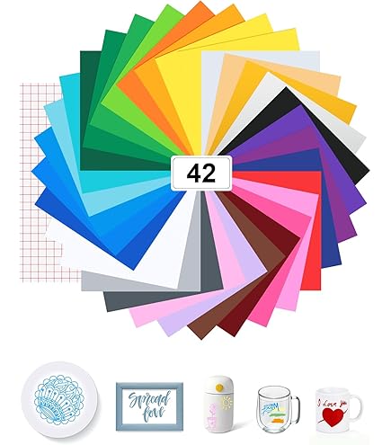 Vinile Adesivo Per Plotter - 20 Fogli 30.5x20cm, Multicolore, Per Decorazioni Fai Da Te - Foto 7