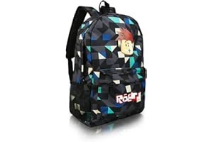 YUMCUTE Robl Backpack, Teen Game School Backpack, Rob-lx Children Primary Schoolbag, Children's School Backpack, 17 Inch Large Capacity Travel Rucksack Waterproof Boys Girls Book Bags for Aged 3-12 Years