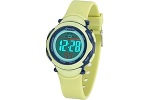 DTKID Montre numérique pour Enfants,étanche 3ATM,Facile à Lire,lumières, Montre d'enseignement du Temps pour garçons,Montre-Bracelet à Bande Souple pour Filles garçons