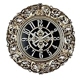 NHGY Europäische Grosses Wohnzimmer Wanduhr Armbanduhr die Uhr Kreative Retro Metall Solar Uhr Clocke