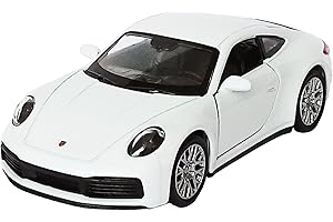 TOI-TOYS Porsche 911 Carrera 4S Sports Car Metal Model Car Model Car with Pull-Out Motor Toy Car Welly 4 Variant Children Gift 85 (White)