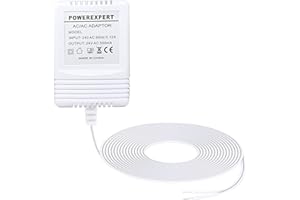 LIANSUM 24V 500mA C Wire Adapter for Thermostat and Doorbell Transformer, Compatible with Ring Doorbell, N est, Ecobee, Sensi, Honeywell, Sensi Smart WiFi Thermostat, Nes t Hell o, 8M (315") Supply Cord