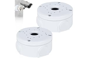 BAIFULAI 2 sztuki puszka przyłączeniowa do aparatu, półkuliste pudełko do montażu kamery monitorującej, ukryte pudełko, stojak na kamerę internetową, kamera Bullet i instalacja paneli słonecznych, do użytku