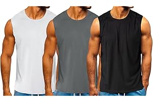 HOTCAT Canottiera da uomo, confezione da 3, senza maniche, per corsa, jogging, palestra, allenamento da uomo