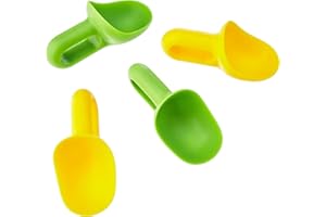 Premier Housewares Mini Plastic Scoop Measuring Spoons Plastic Scoop Food Scoop PP Plastic Scoops for Children Scoop Spoon Grip Scoop Set Of 4 Plastic
