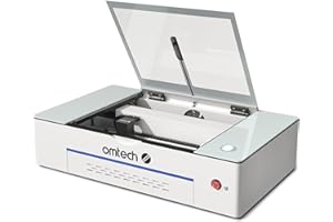 OMTech Polar 300x510mm Incisore Laser CO2 50W Compatibile con Lightburn Taglio Incisione Laser da Tavolo con 2 Assi Rotanti 5MP Fotocamera Estrattore di Fumi Refrigeratore d'Acqua per Legno Acrilico