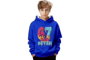 GENERIC Christmas 67 Kids Hoodies Six Seven 6 7 Meme Christmas Jumper Kids Hoodie Fashion Print Boys Xmas Jumpers Long Sleeve Pullover Sweatshirt Fashion Xmas Hoodies for Boys Girls