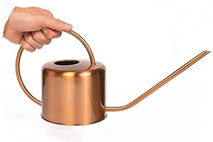 Homarden Copper Colored 40oz. Watering Can - Metal Watering Can with Easy Pour Long Spout for Indoor and Outdoor Plants - watering can indoor - Ideal Decoration