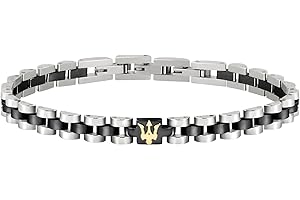Maserati Jewels Bracciale Uomo, 21 cm, in Acciaio, PVD - JM320AST08