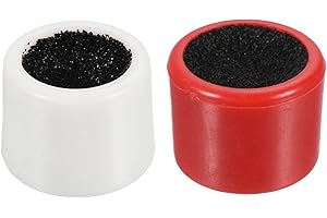 PATIKIL Redondo Billar Taco Punta Lijadora, 2 Paquete Goma Taco Billar Punta Moldeador Lijado Herramienta Accesorios para Snooker Taco, Rojo Blanco