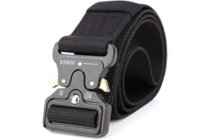 Amorar Taktischer Gürtel, Taktische Heavy Duty Gürtel, Schnellverschluss Military Style Shooters Nylon Gürtel mit Metallschnalle,EINWEG Verpackung