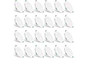 ALUSSO LED Deckenspots Flach 230V, 10W 800lm LED Einbaustrahler Dimmbar Ultra Slim Einbautiefe 29mm, Warmweiß/Neutralweiß/Kaltweiß Auswählbar, IP44 LED Spots für Badezimmer Wohnzimmer, 24er Set