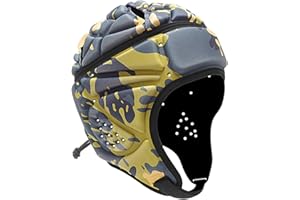 HSHDUTI Casque de rugby - Casque de rugby - Casque de protection souple pour enfants et jeunes adultes - Casque de protection rembourré - Casque de gardien de but de rugby drapeau de football