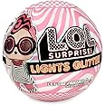 L.O.L. Surprise! LLUB4 Light Glitter Ball 8 of which 1 Glitter Doll 8 cm Glow in the Dark Black Light Lamp Random Models to Collect, Batteries Included, Toy for Children from 3 Years