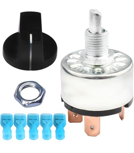 Universal 3-Speed AC Blower Switch - 12V 25A 4-Position Rotary Control With Plastic Knob