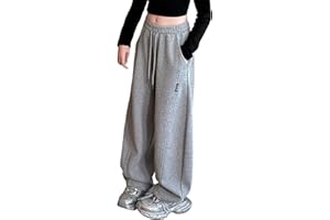 GENERISCH Baggy Trainingshose Kinder Mädchen Jogginghose Lang Bequeme Weites Bein Sweathose Baumwolle Elastische Hohe Taille Activewear Jogger Hosen Sporthose Relaxhose Teenager
