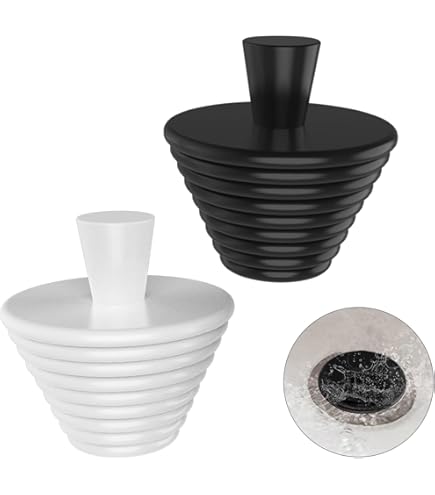 Universele Wastafelstopper 40mm, Afvoerstop, Met Rubberen Afdichting In Hoogte Verstelbare Stop Anti Roest 2 Stuks