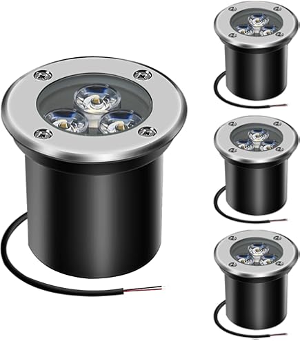 Spot Led Encastrable Exterieur, 4Pcs 3W Spot Terrasse Exterieur Encastrable Ip67 Etanche Encastrable Pour Jardin Chemin Parc Cour 220v 3000k 96854836