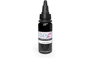 INTENZE Kolor tatuażu czarny 30 ml Super Black-Oryginalny produkt: trwały i absolutnie sterylny tusz do tatuażu wegański tusz do tatuażu permanentnego, Stick&Poke o doskonałej konsystencji
