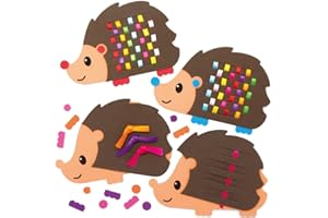 Baker Ross AX168 Kits D’Hérisson À Tisser - Pack De 6, Loisirs Créatifs Pour Enfants, La Couture Pour Les Débutants.