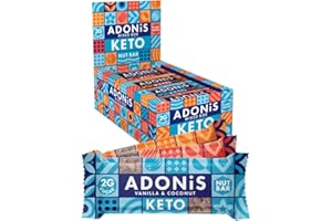 Adonis Keto Riegel | Gemischte Snack Box | 100% Natürliche Nuss Snacks, Low Carb, Vegan, Glutenfrei, Low Sugar, Paleo Bars - 16er Box