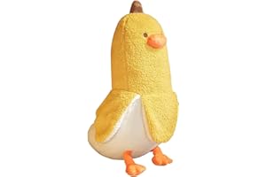 shownicer Plushies, Kawaii Banana Duck Plush Pillow, Plush Duck, Stuffed Animals Soft Toy, Fluffy Banana Plush, Cuddly Toy, Cuddle Cushion Bed Sofa Chair, Hugging Pillow Gift for Kids Girls Boys
