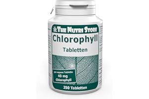 The Nutri Store Chlorophyll 40 mg vegane Tabletten 250 Stück für einen frischen Atem und einen angenehmen Körpergeruch