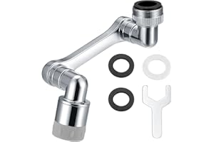 WELHAEPI Extension Grifo, Aireador de Grifo, 1080° Grifo de Extensión Giratorio Multifuncional, Flujo de Agua Universal Difusor Grifo, Extensor Grifo para Cocina Baño Lavabo