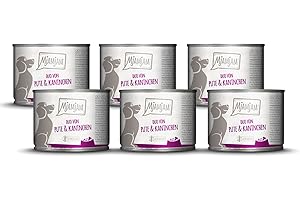 MjAMjAM - Comida húmeda Premium para Perros - Duo de Buen Pavo y Conejo, Pack de 6 (6 x 200 g), sin Cereales con Extra de Carne
