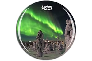 Weekino Finlandia Aurora Lapponia Calamità da frigo 3D Cristallo Bicchiere Tourist City Viaggio Souvenir Collezione Regalo Forte Frigorifero Sticker