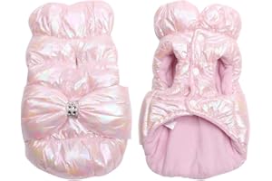 MOTTDAM Winter Coat for Dogs - Warm Fleece Puppy Vest, Waterproof Windproof Jacket With D Ring, Cozy Lined Clothes for Small Medium Large Dogs (Pink, XS)