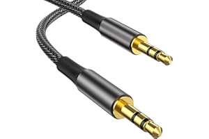 layajia Cable Audio Jack 3.5mm Macho 1.2m, Cable Audio Nylon Trenzado Aux Auxiliar Estéreo Compatible con iPhone, iPad, iPod, Auriculares, Autoradio, Smartphones,Altavoz,MP3 y Más