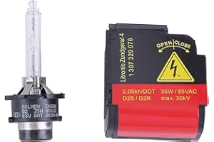 BAKERMICHE Xenon HID Headlight Igniter Ballast 6000K D2S D2R Bulb Holder 1307329076 Xenon HID Igniter Headlight Starter Module for Mini Cooper R50 R52 R53 E46 Coupe M3 E83 X3 E63 E64 2004‑2007