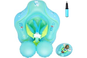 MIIDD Bebés Natación Anillo,Flotador Bebé,Natación Flotador Anillo con Asiento y Cintura Ajustable Yanillo de Seguridad