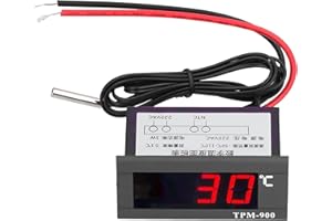 NIIYEN Régulateur de température, TPM‑900 Régulateur de température numérique Afficheur LED avec capteur pour armoires réfrigérées 220