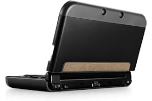 TNP-fodral kompatibelt med [NY Nintendo 3DS XL LL 2015], svart – plast + aluminium helkroppsskyddande snap-on hårt skal ny mo