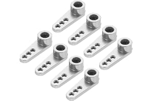QUARKZMAN 8 st aluminium servohorn 25T servohorn styrning kort arm 28 mm silver längd lämplig för gör-det-själv bil/båt/flygplansmodellbåt-tillbehör