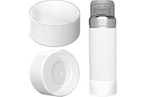 Linkidea Funda Protectora de Silicona para Botella de Agua Compatible con Stanley Quick Flip GO de 36 onzas, Protector de Silicona para Botella de Agua (Transparente, Paquete de 2)