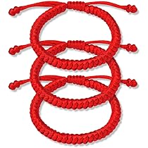 Bracciali Coppia Corda Rossa Con Nodo - Simbolo Amore E Fortuna, Regolabile Per Uomo E Donna - Foto 10