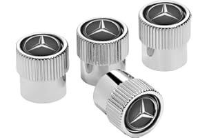 Mercedes-Benz Collection nasadka na wentyl | zestaw 4-częściowy | tworzywo sztuczne chromowane, czarne