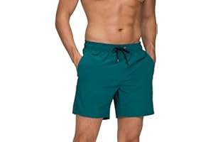 MONSTOYO Bañador Hombre Secado Rápido Traje de Baño Hombre Bolsillo Cremallera Bañadores Short de Playa Surf Piscina Natación Impermeable Pantalones Cortos Forro Malla y Cordón