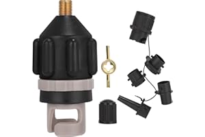 DIELOVEHUA SUP Pumpenadapter, SUP Adapter für Kompressor, SUPs Ventil Adapter mit 5 Gasdüse, Schlauchboot Ventiladapter, für Aufblasbares Ruderboot, Stand Up Paddling Board